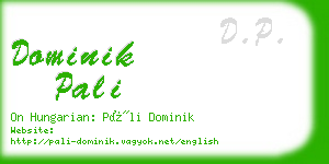 dominik pali business card